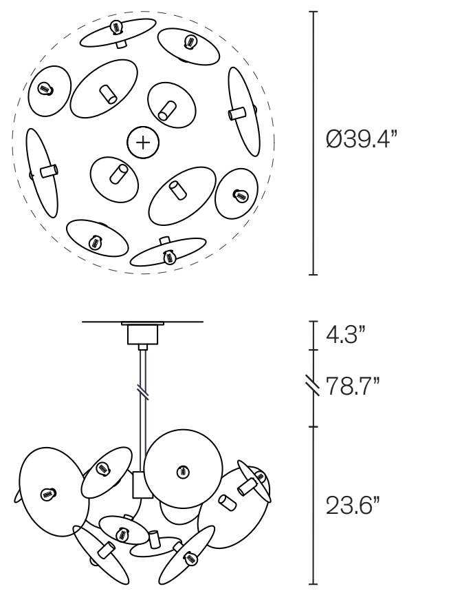 Solis Chandelier Round