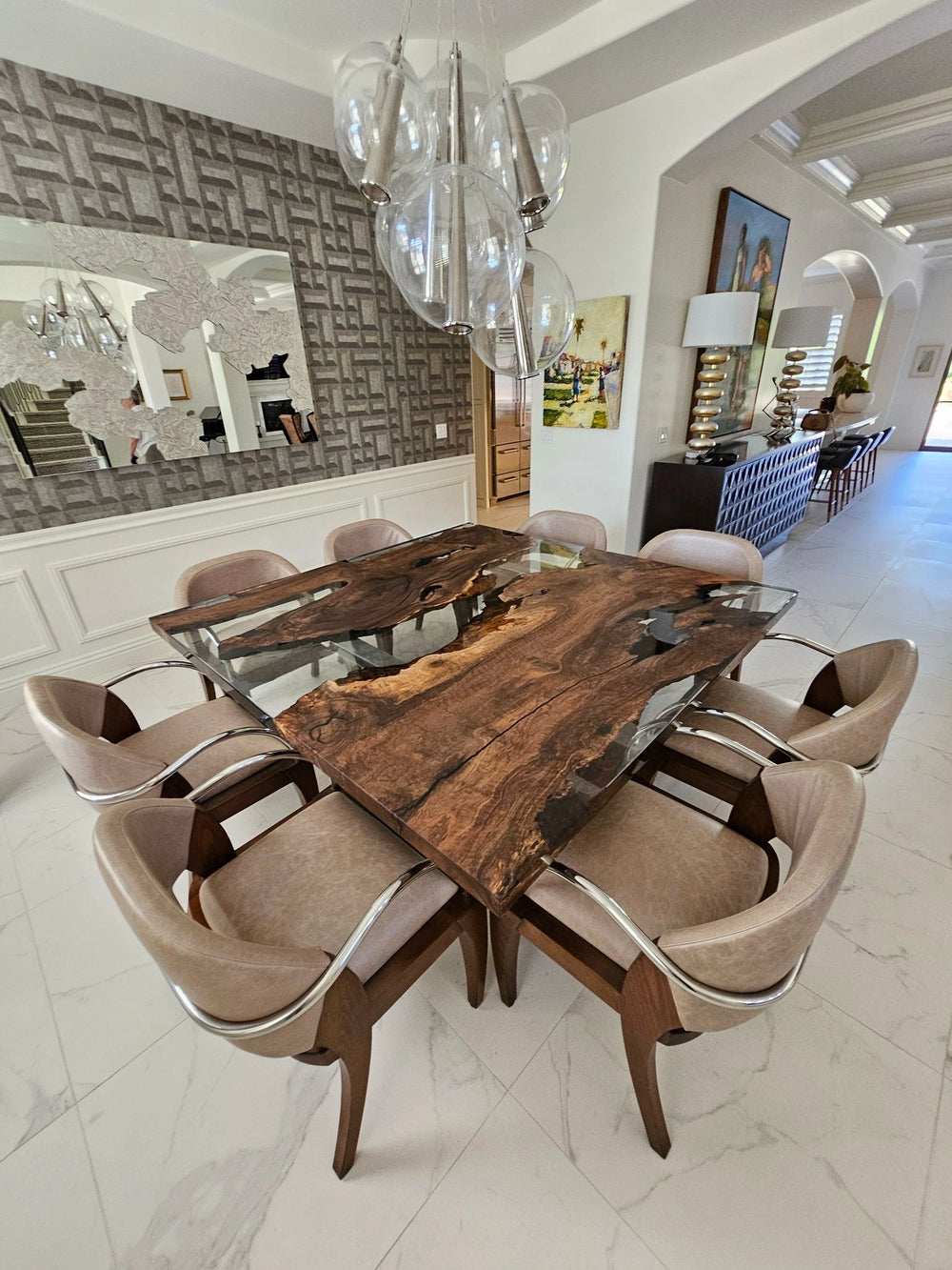 Arditi Collection® - ABRUZZO SQUARE DINING TABLE WITH WILLOW CHAIRS