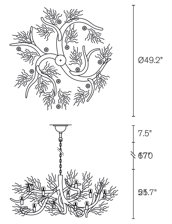 Desert Wind Chandelier Round