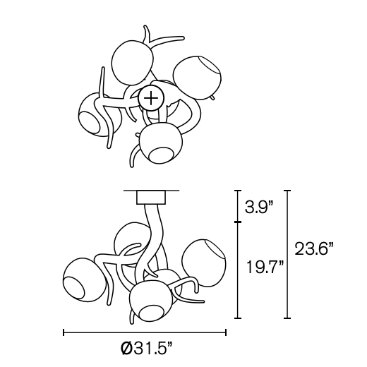 Ersa Ceiling Chandelier