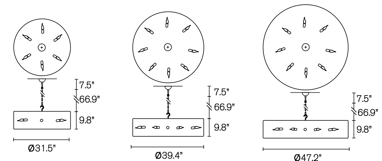 Hollywood Chandelier Round