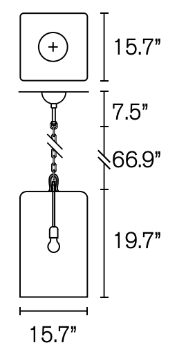 Hollywood Block Hanging Lamp