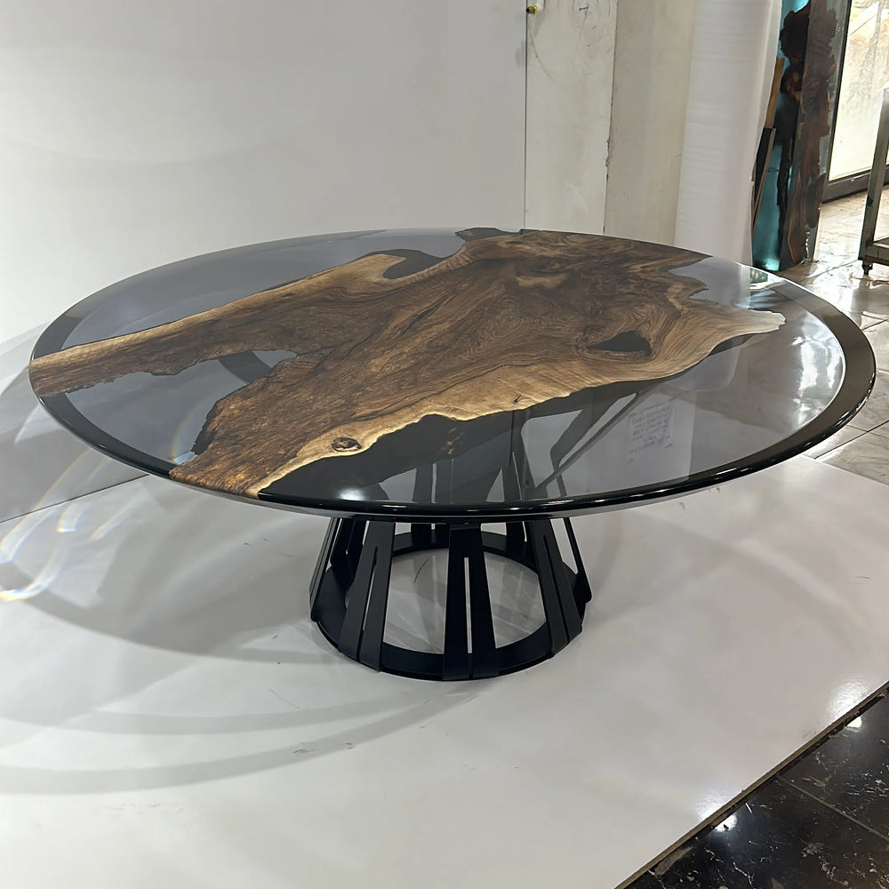 Arditi Collection® - TIMBERWOLF ATALANTE WALNUT WOOD ROUND DINING TABLE