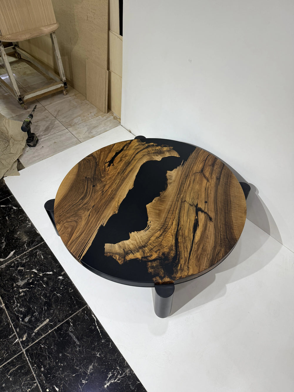 Arditi Collection® - PIAVE WALNUT WOOD BLACK COFFEE TABLE