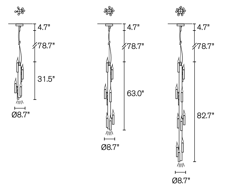 Shiro Suspension Vertical Lamp