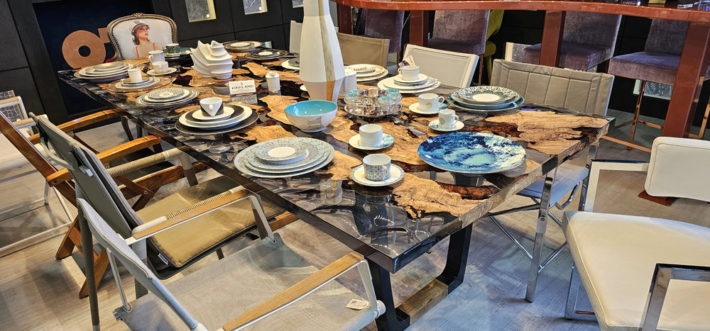 Arditi Collection® - STAPHYLE OLIVE WOOD WAVY DINING TABLE