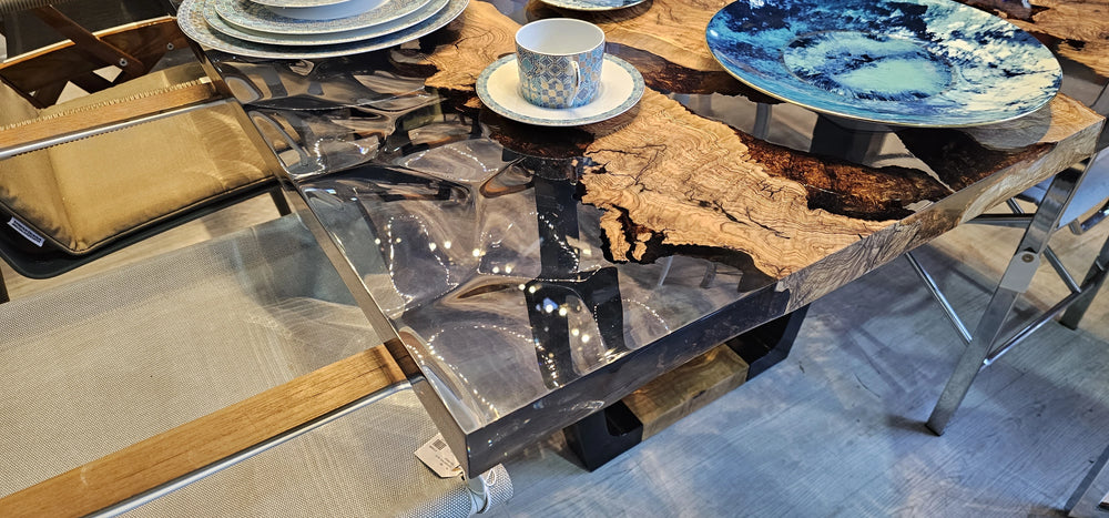 Arditi Collection® - STAPHYLE OLIVE WOOD WAVY DINING TABLE