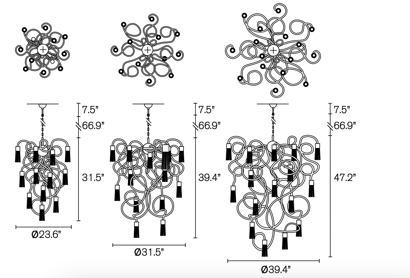 Sultans Of Swing Chandelier Conical