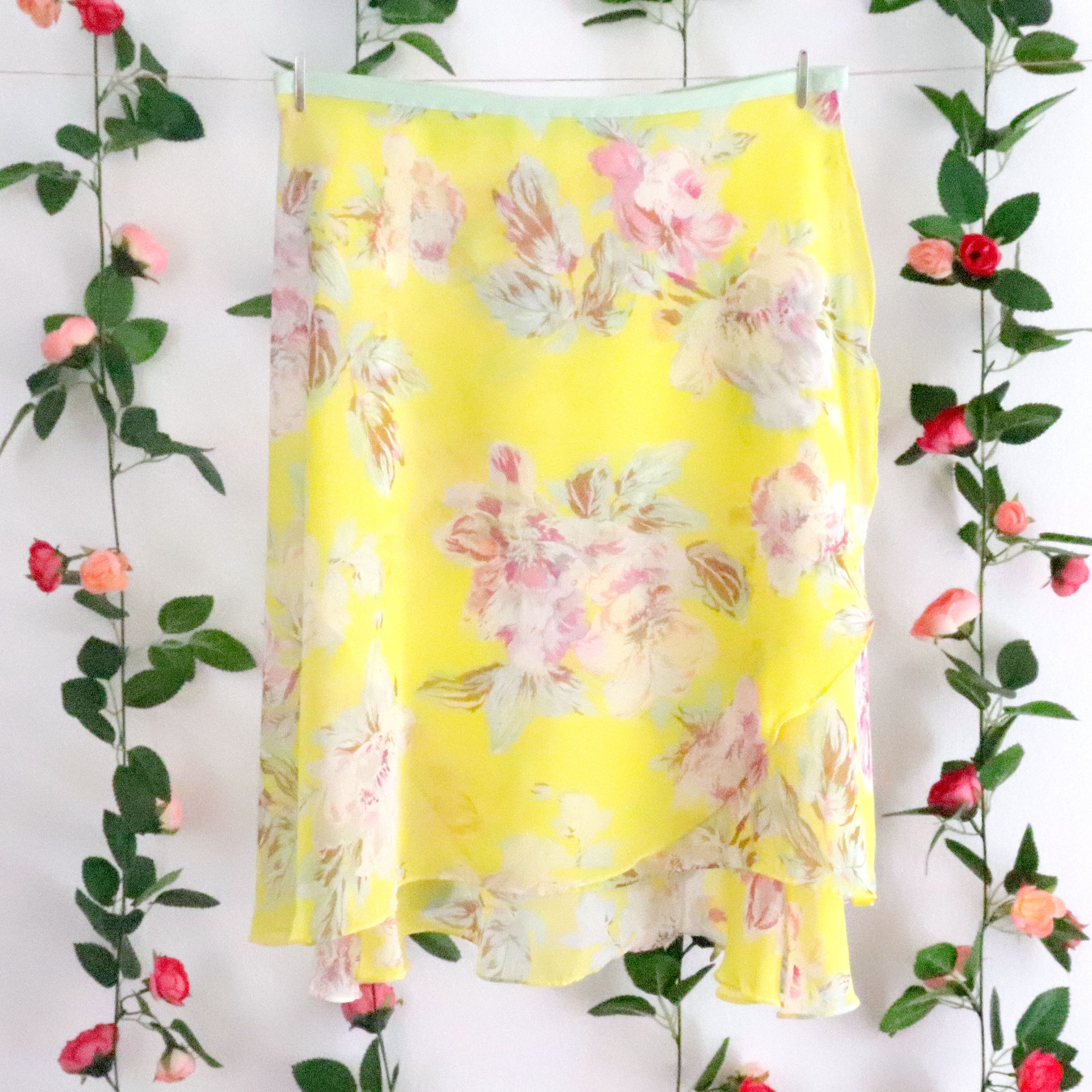 Impressionists-Yellow Floral Ballet Wrap Skirt | Vivace Dancewear