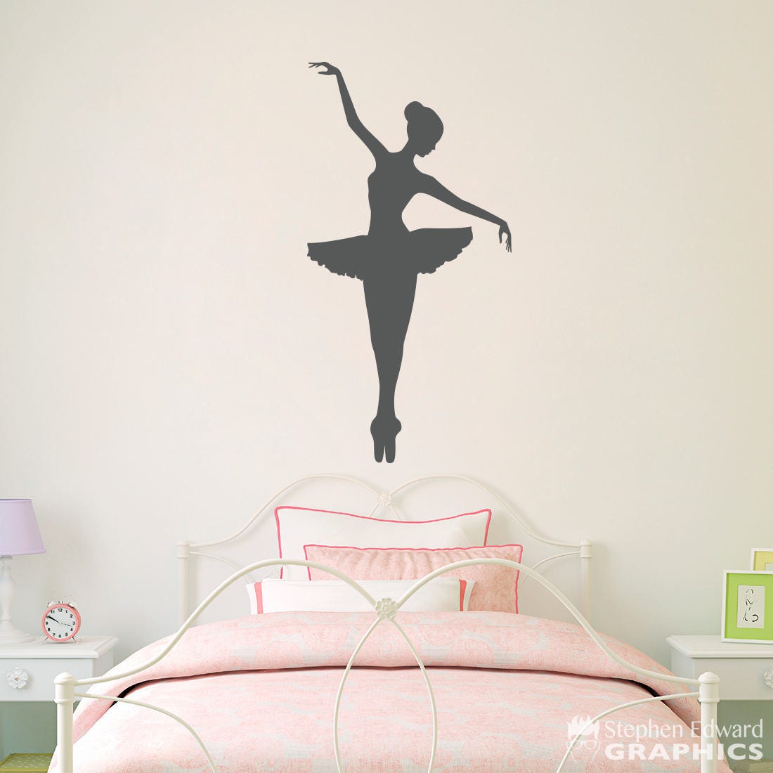 Ballerina Wall Decal Girl Bedroom Decor Dancing Wall Art