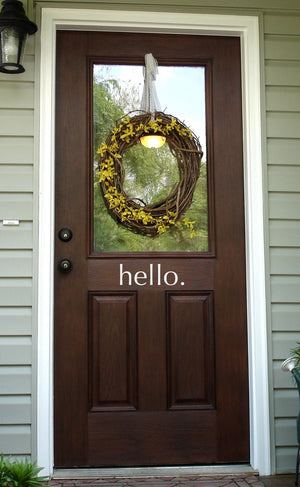 Hello Decal | Front Door Decor | Outdoor Vinyl