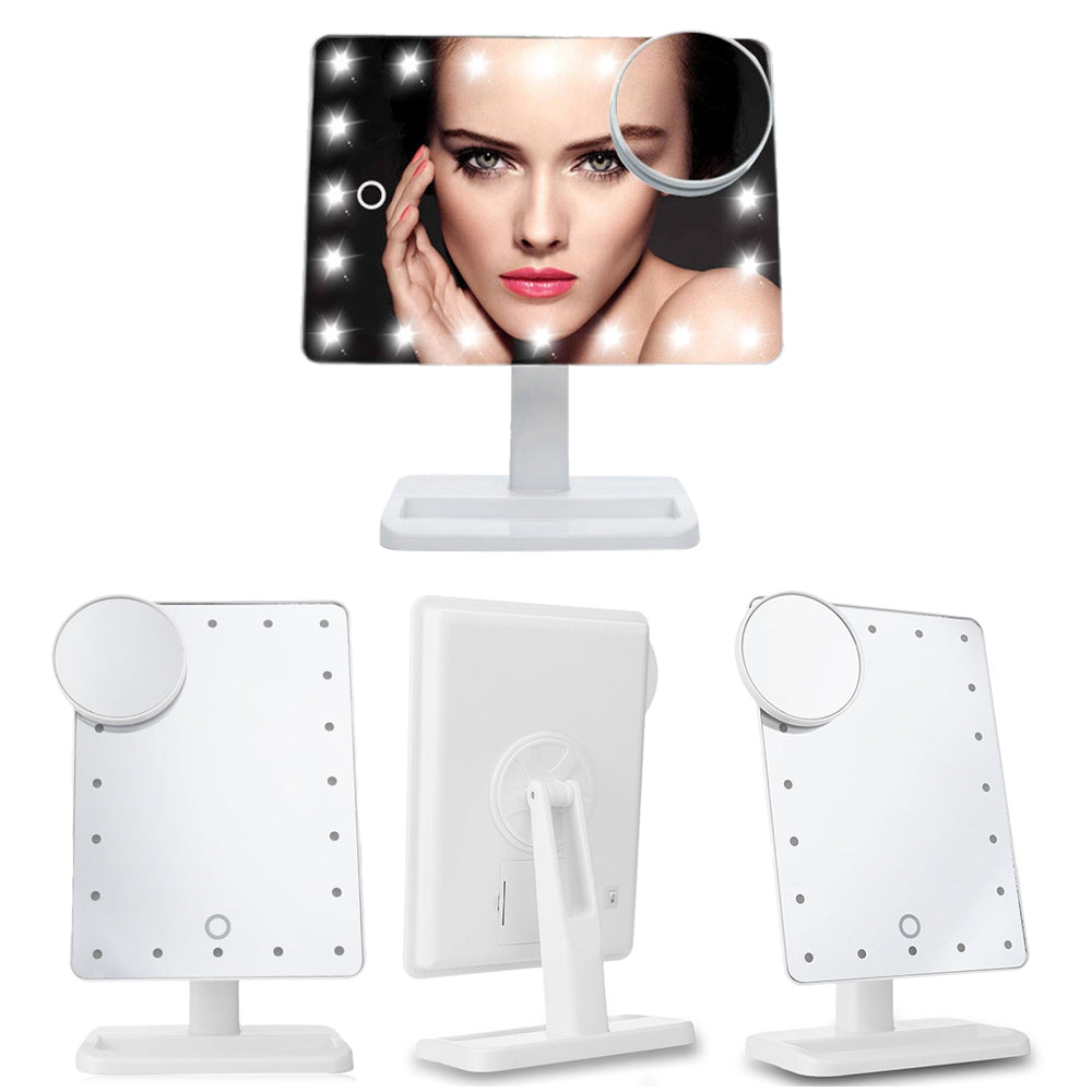 Portable Table 20 LEDs Lamp Luminous Cosmetic Mirror