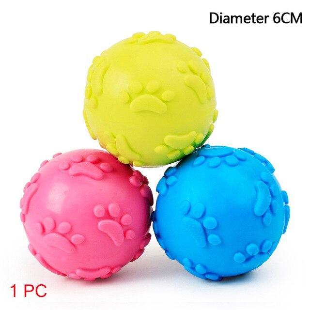 plastic squeaky dog balls