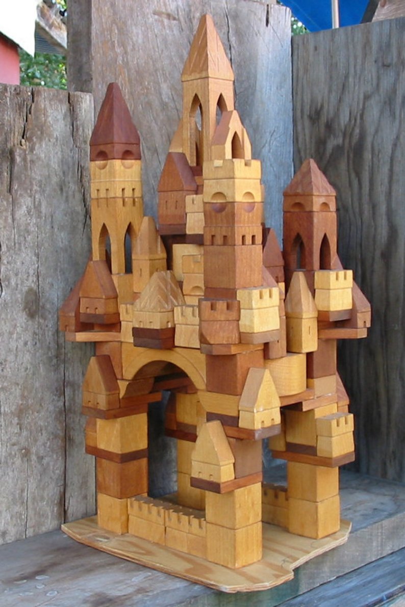 wooden castle building blocks
