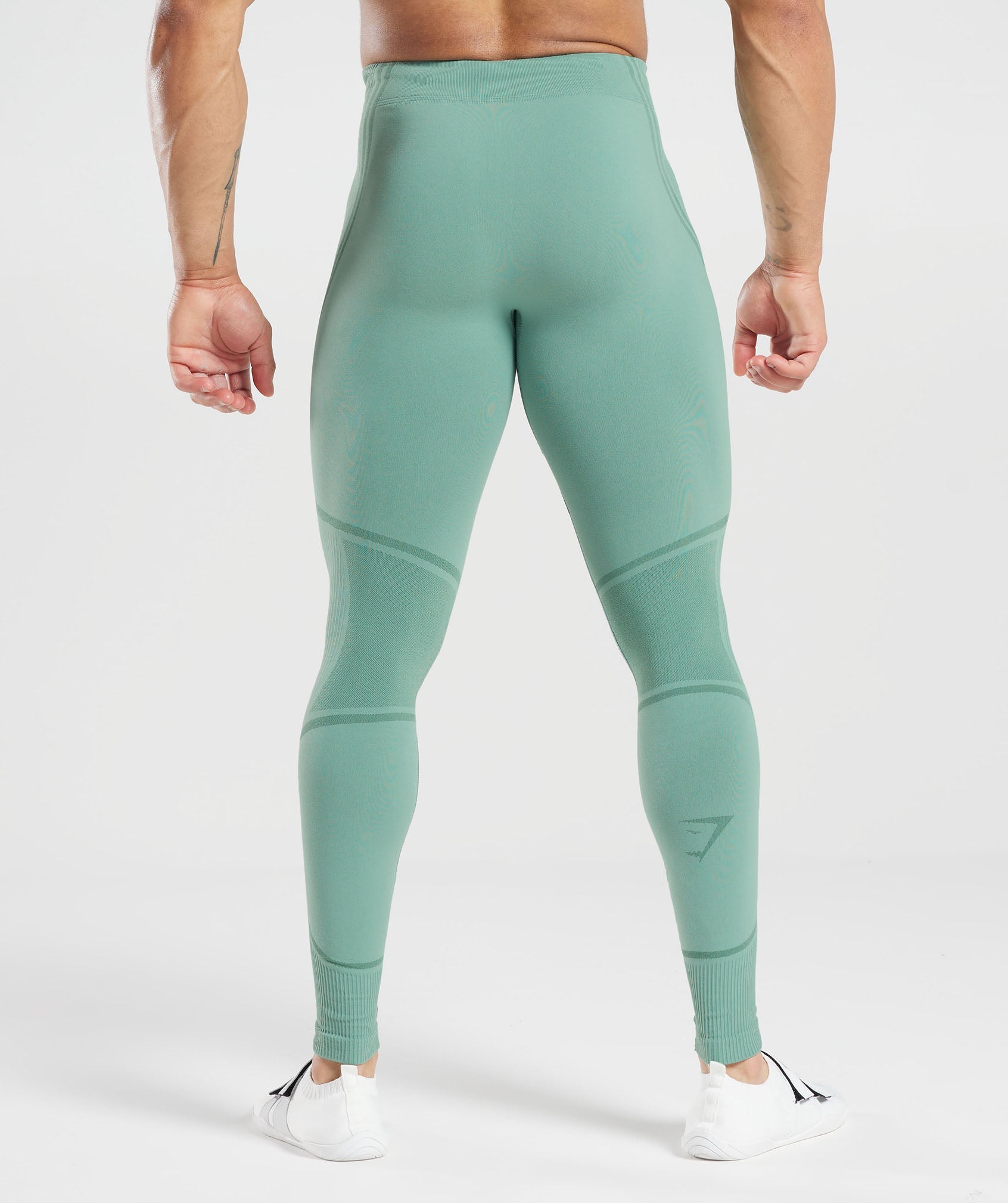 315 Seamless Tights in Ink Teal/Jewel Green - view 2