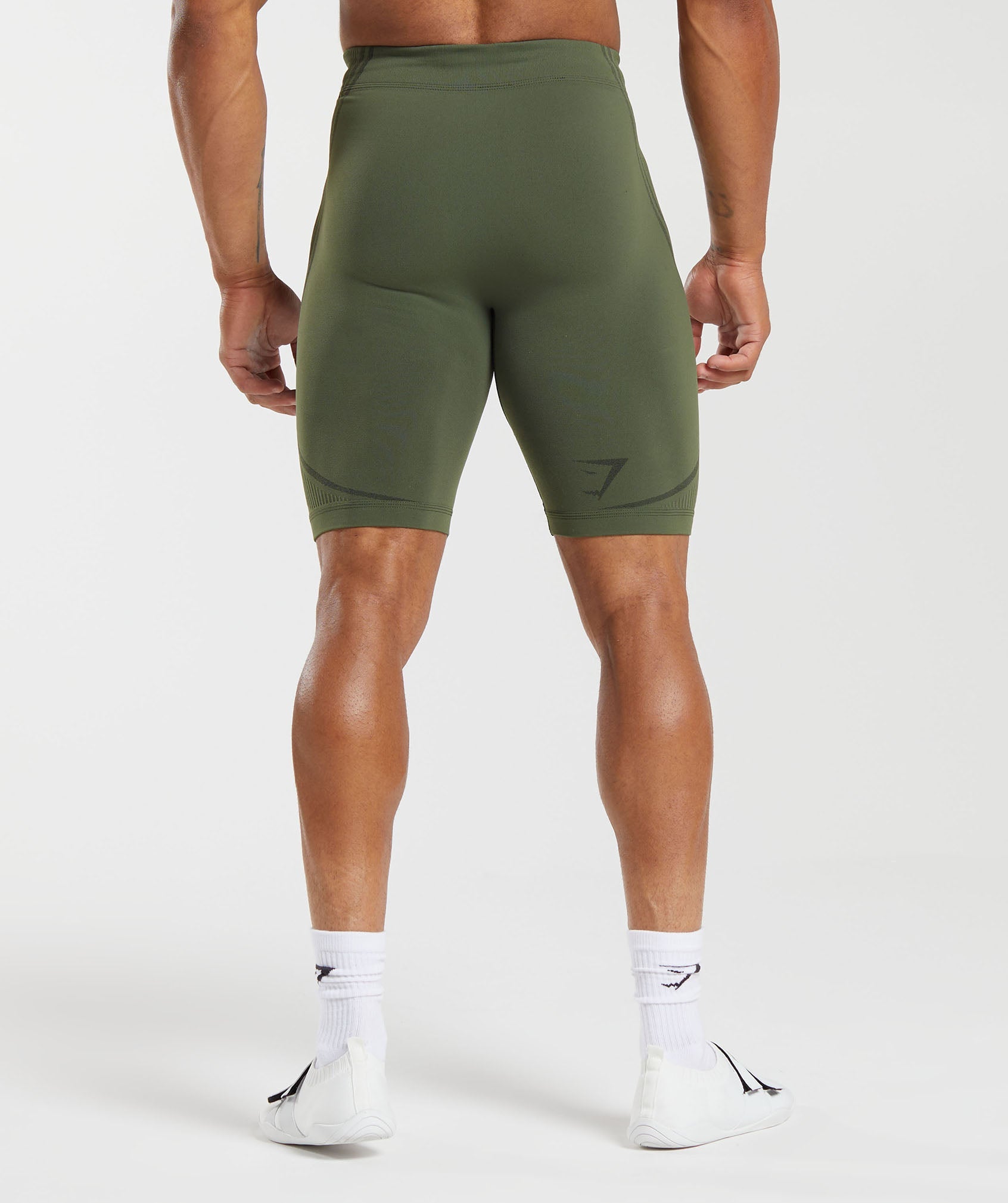 315 Seamless Shorts in Winter Olive/Black - view 2