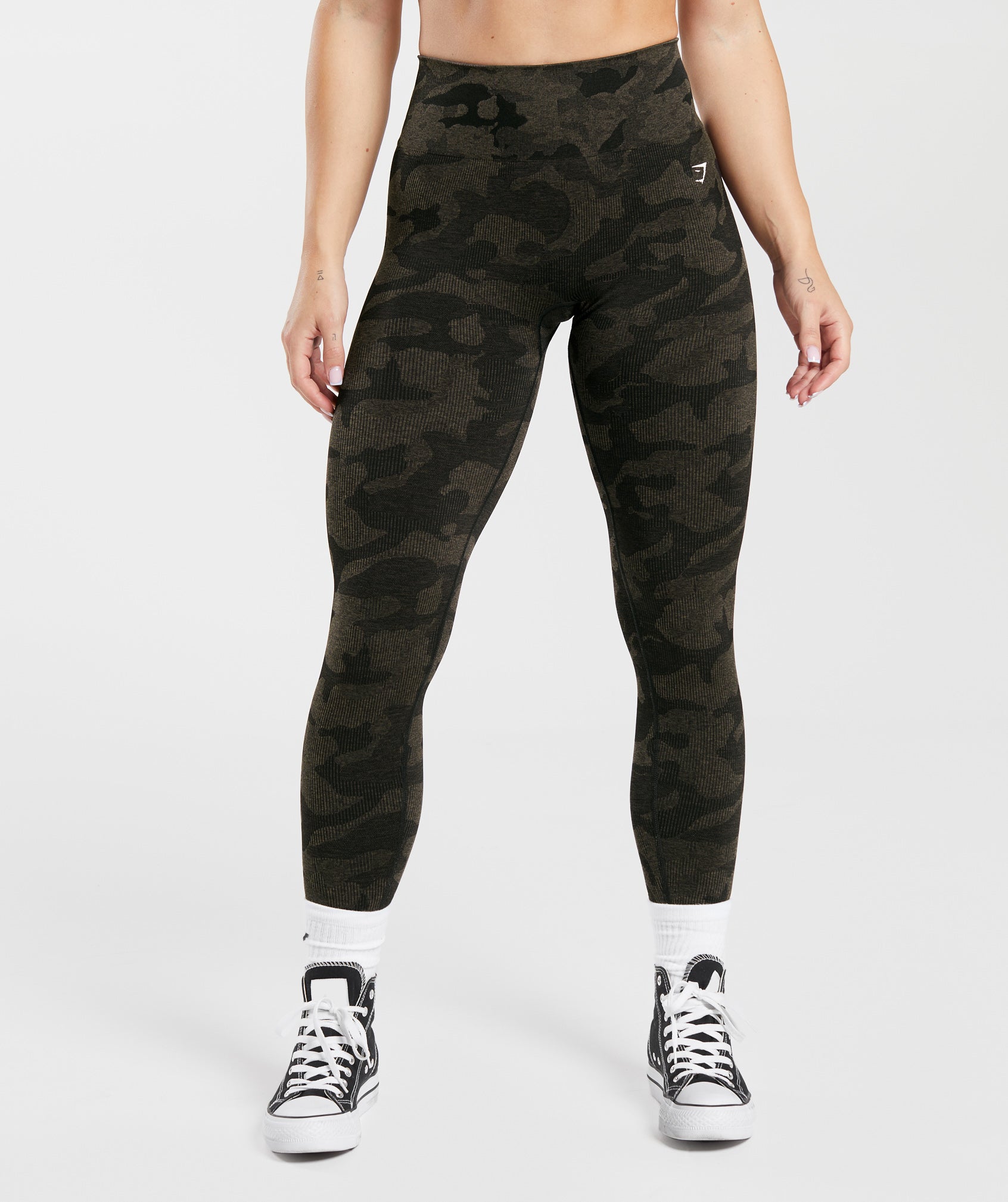 Adapt Camo Seamless Leggings in Black/Camo Brown