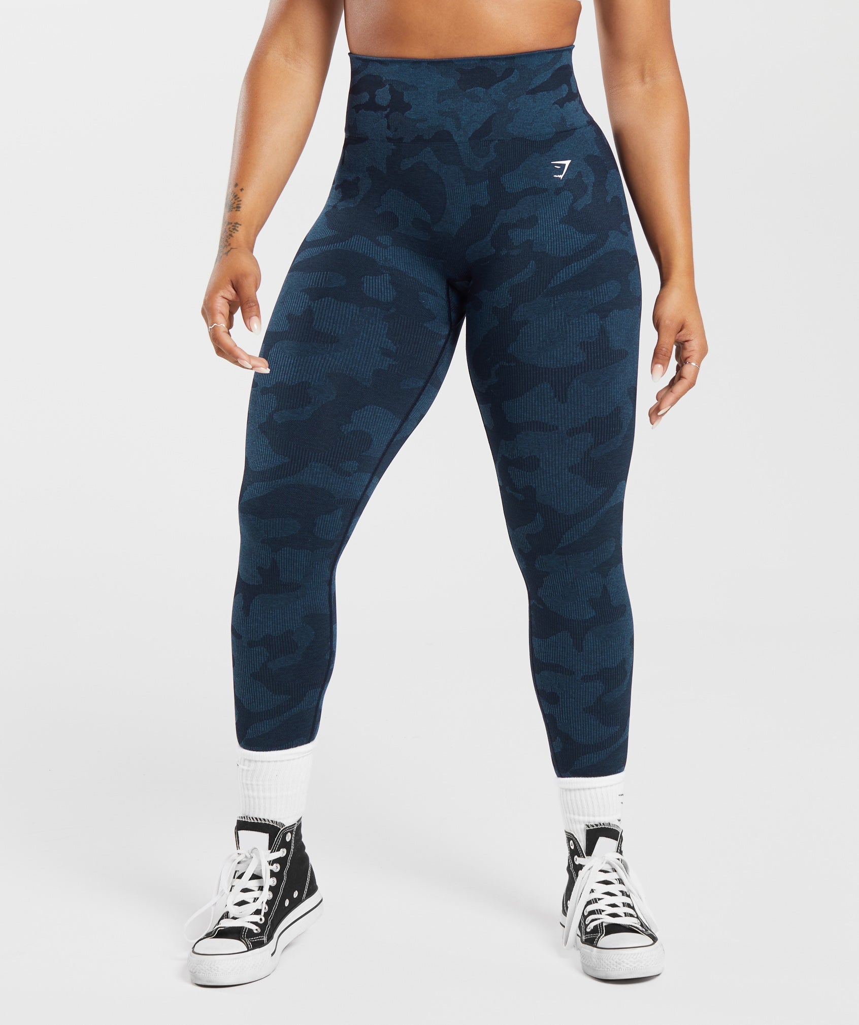 Adapt Camo Seamless Leggings in Midnight Blue/Ash Blue