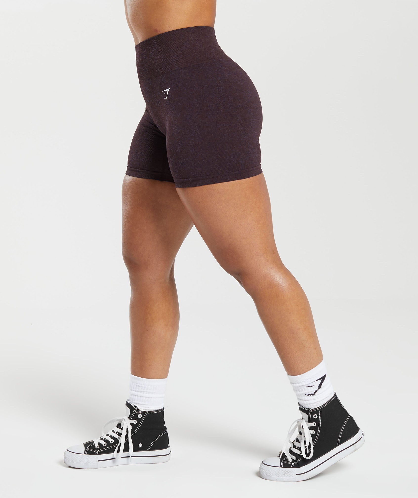 Adapt Fleck Seamless Shorts in Plum Brown/Dewberry Purple - view 3