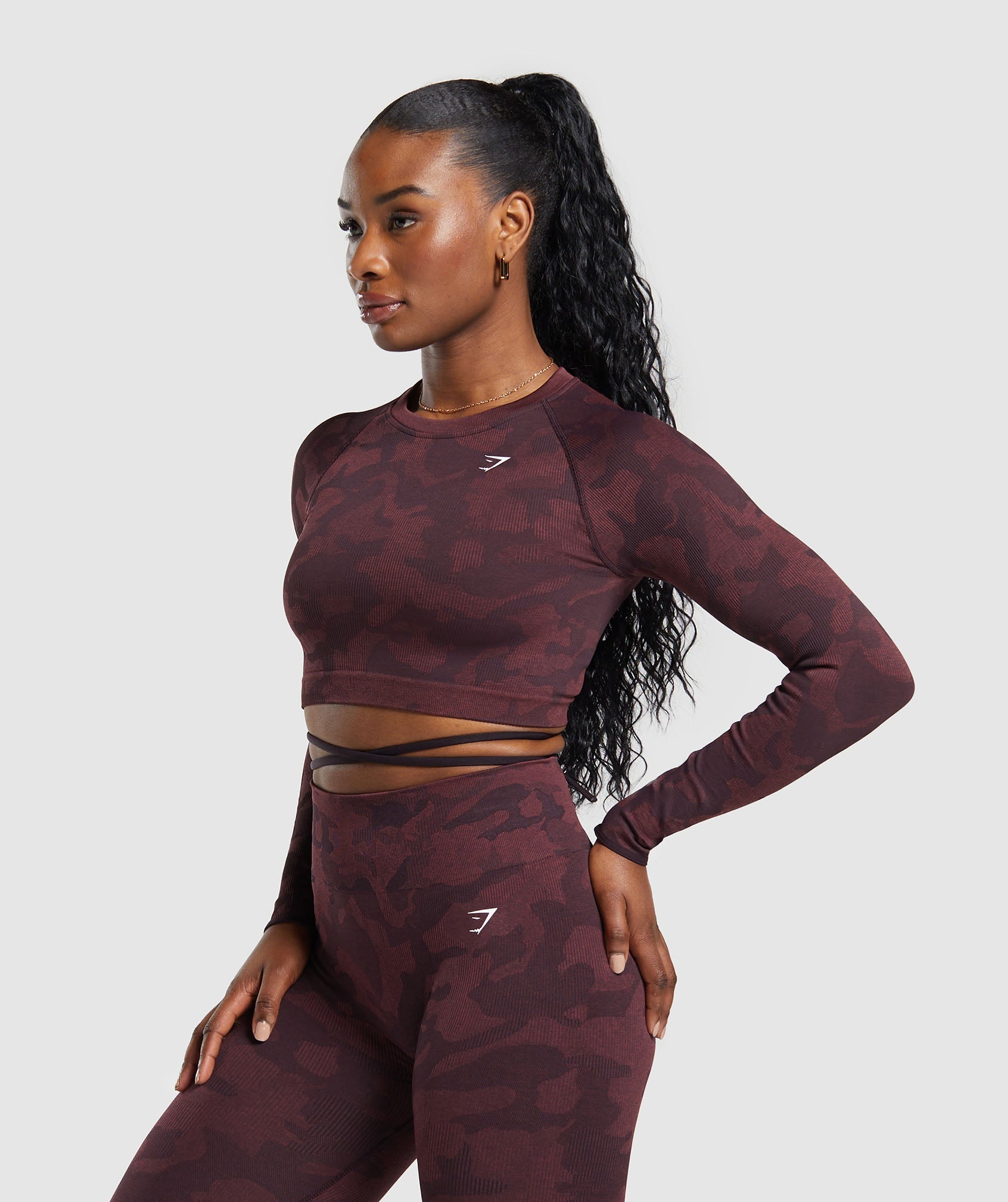 Adapt Camo Seamless Long Sleeve Crop Top