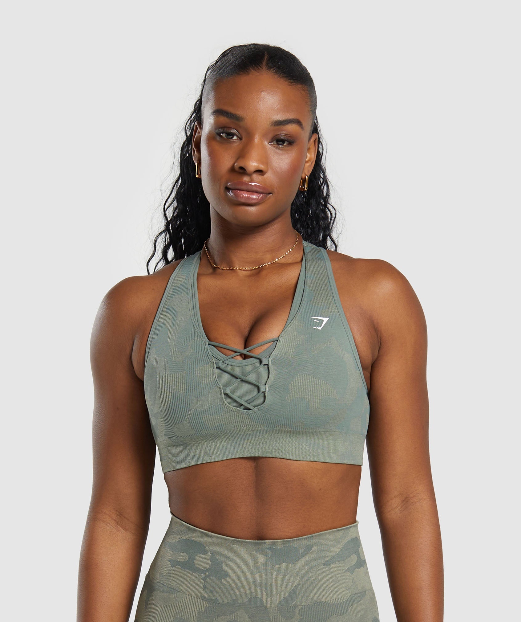 Gymshark Adapt Camo Seamless Sports Bra - Plum Brown/Burgundy Brown