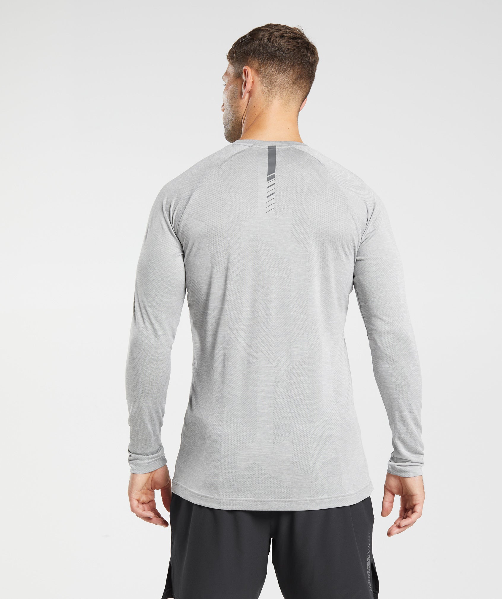 Apex Long Sleeve T-Shirt in Light Grey/Smokey Grey - view 2