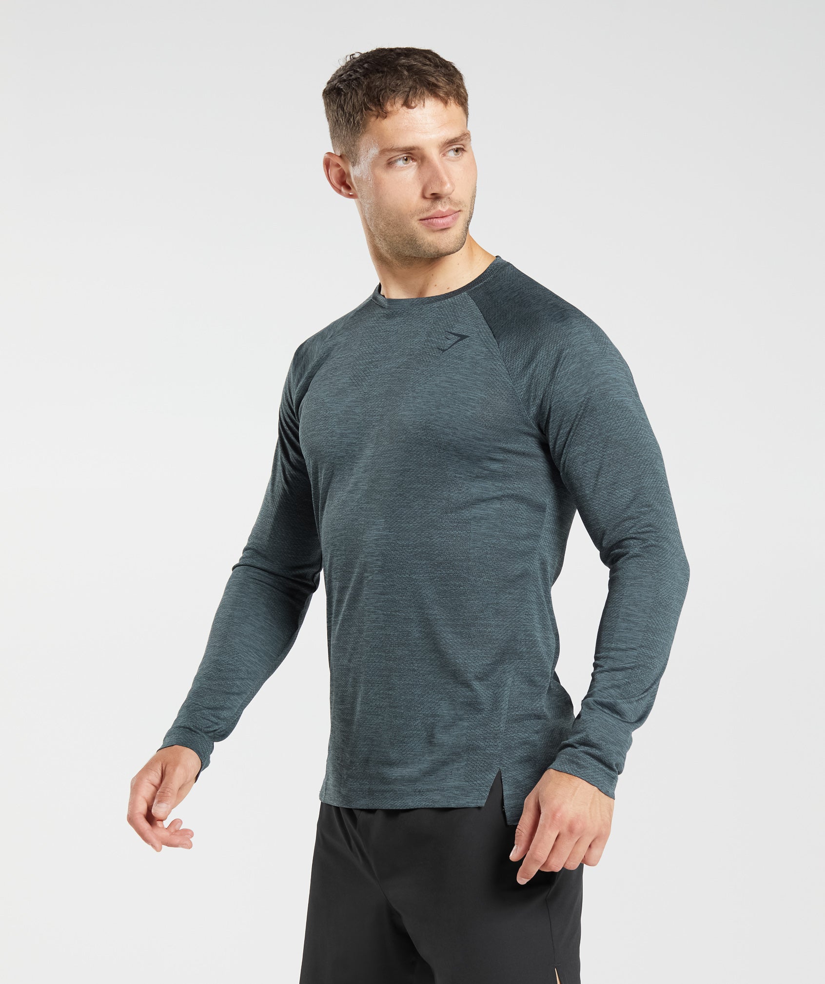 Apex Long Sleeve T-Shirt in Smokey Teal/Darkest Teal - view 3