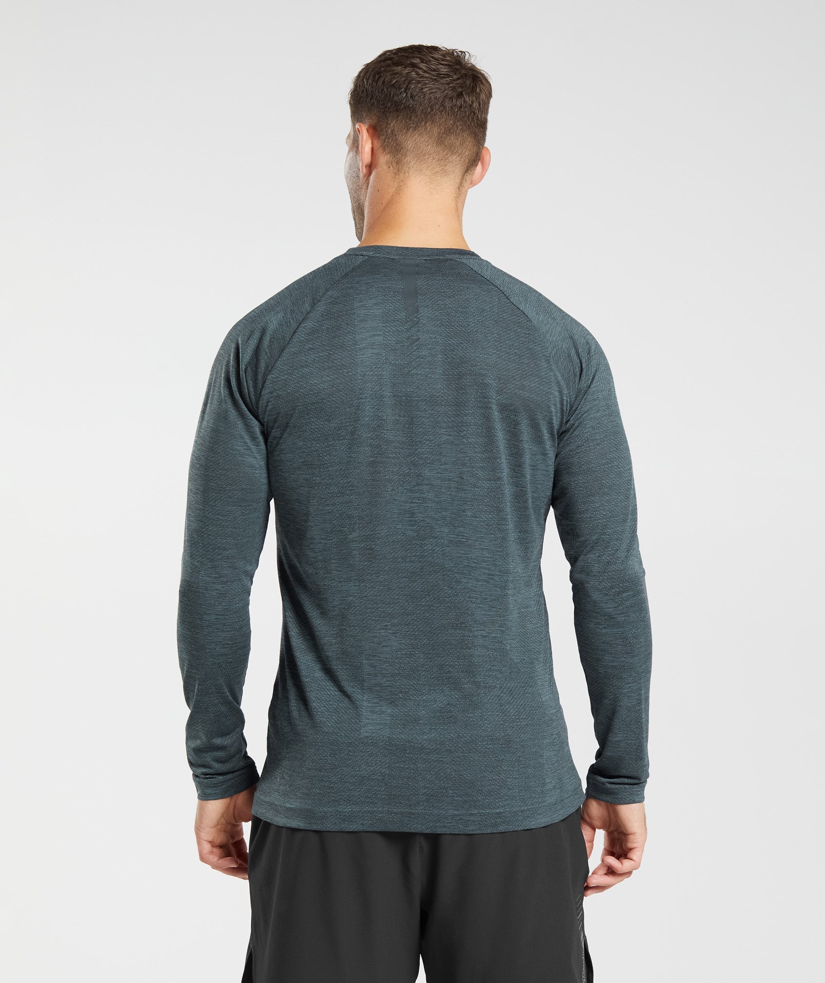 Apex Long Sleeve T-Shirt in Smokey Teal/Darkest Teal - view 2