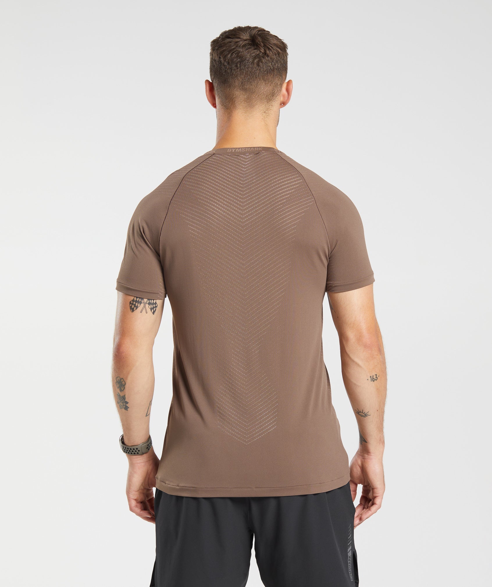Apex Seamless T-Shirt in Soft Brown/Taupe Brown - view 2