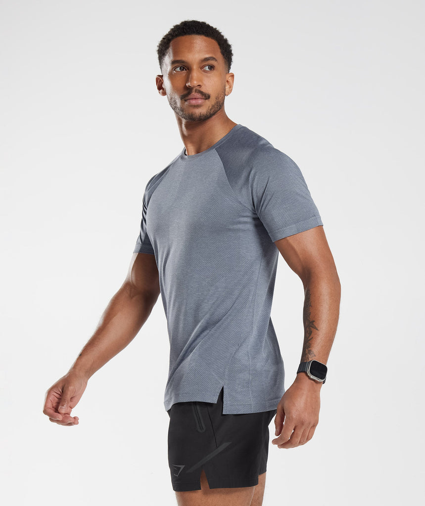 Gymshark Apex T-Shirt - Evening Blue/Drift Grey | Gymshark