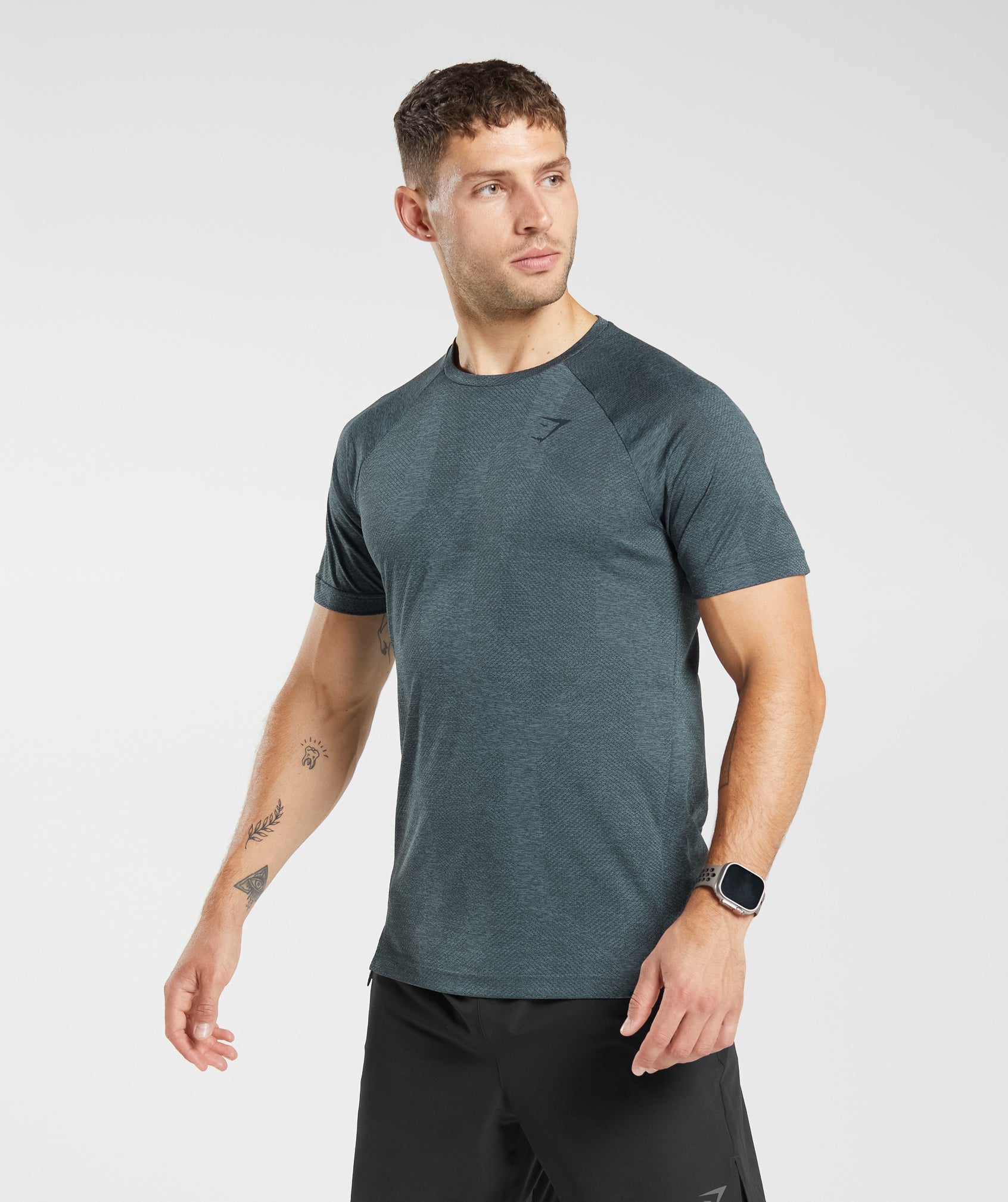 Apex T-Shirt in Smokey Teal/Darkest Teal - view 3