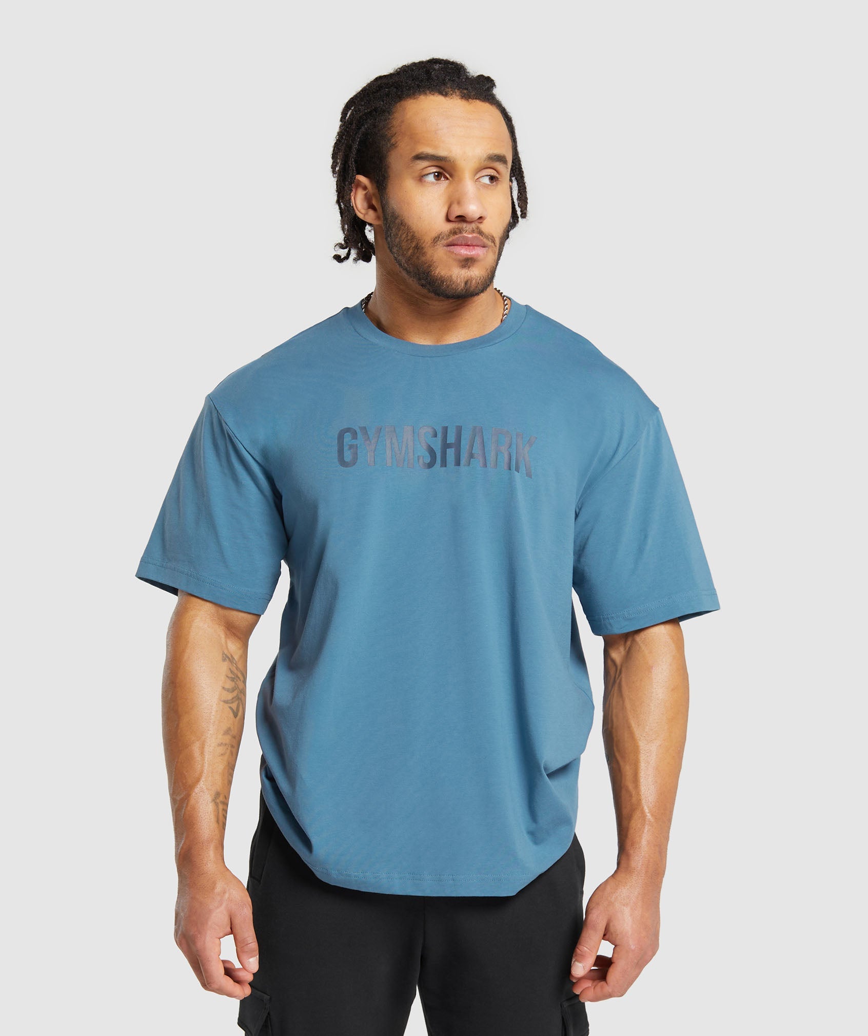 Apollo Oversized T-Shirt in Faded Blue