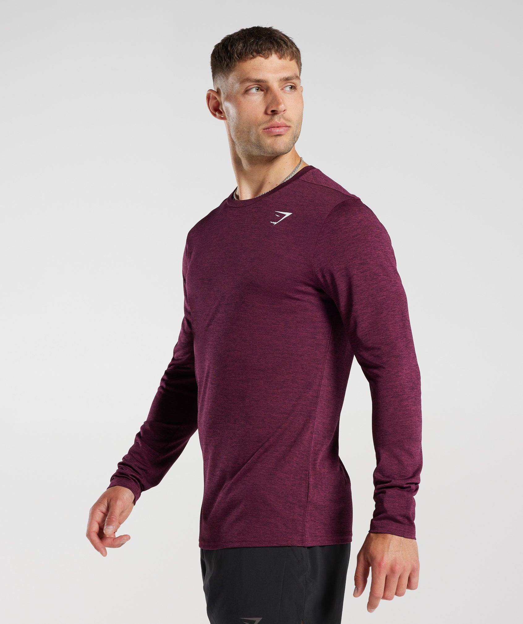 Arrival Marl Long Sleeve T-Shirt in Plum Pink/Plum Brown Marl - view 3