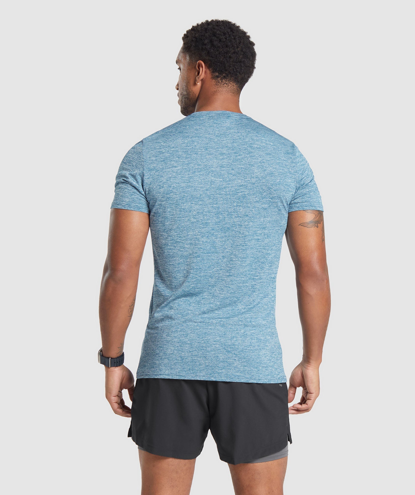 Arrival Marl T-Shirt in Utility Blue/Fresh Blue Marl - view 2