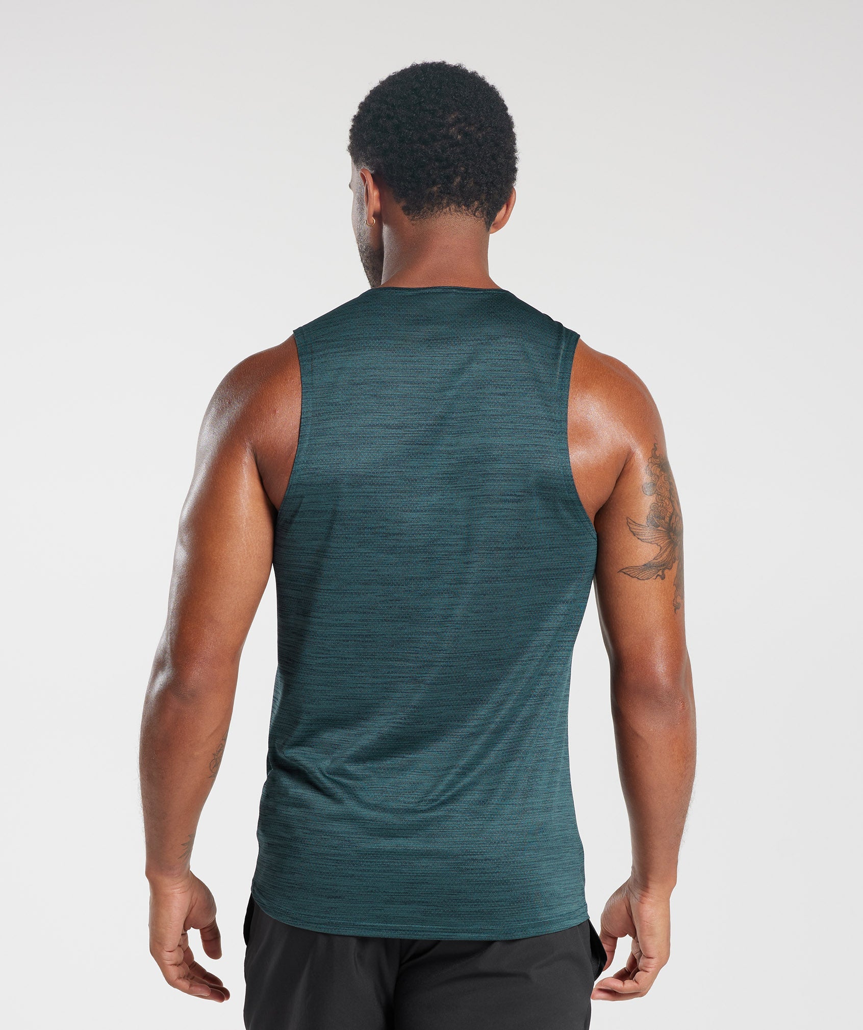 Arrival Marl Tank in Navy/Smokey Teal Marl - view 2