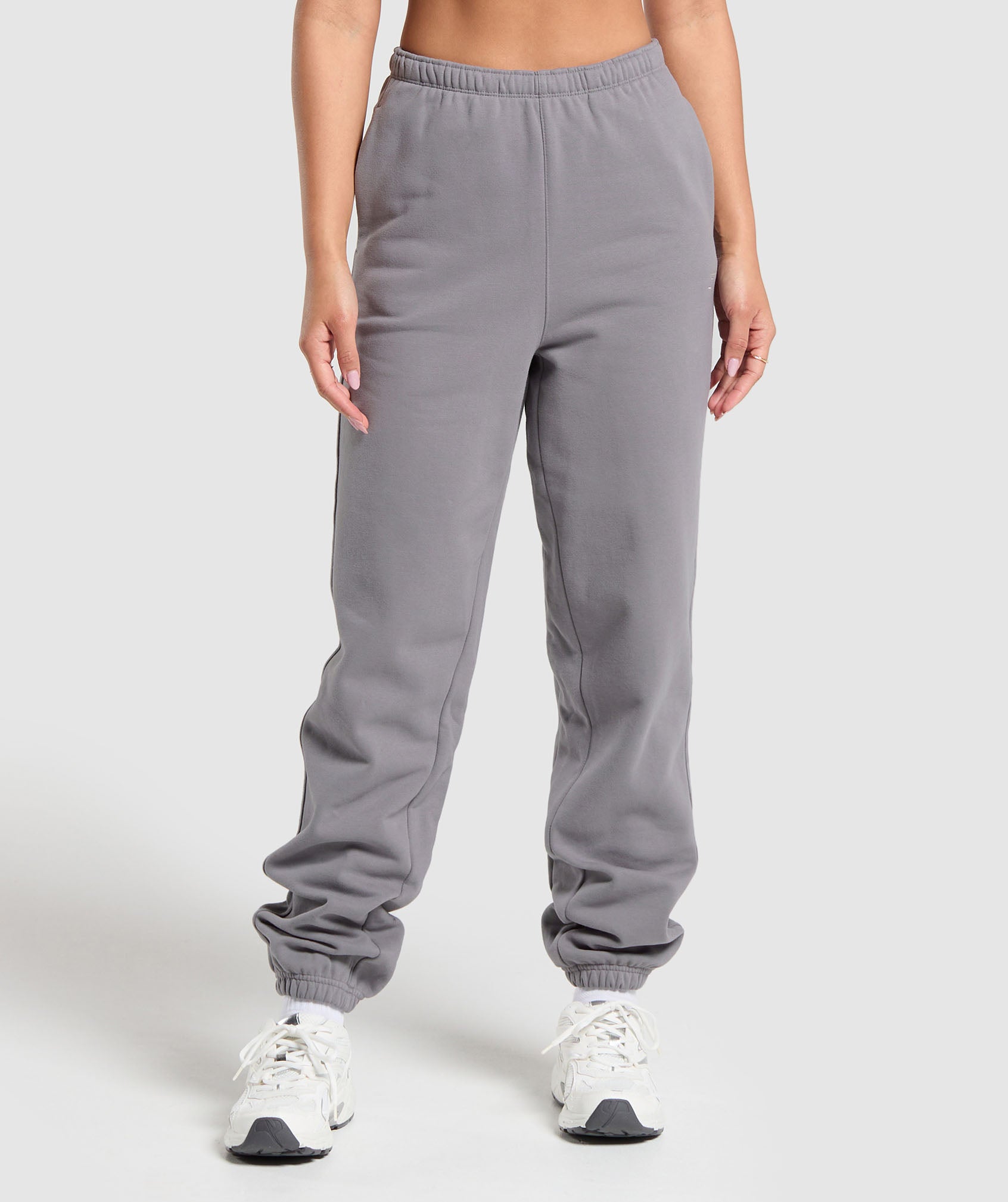 Fleece Joggers in Medium Grey - view 1