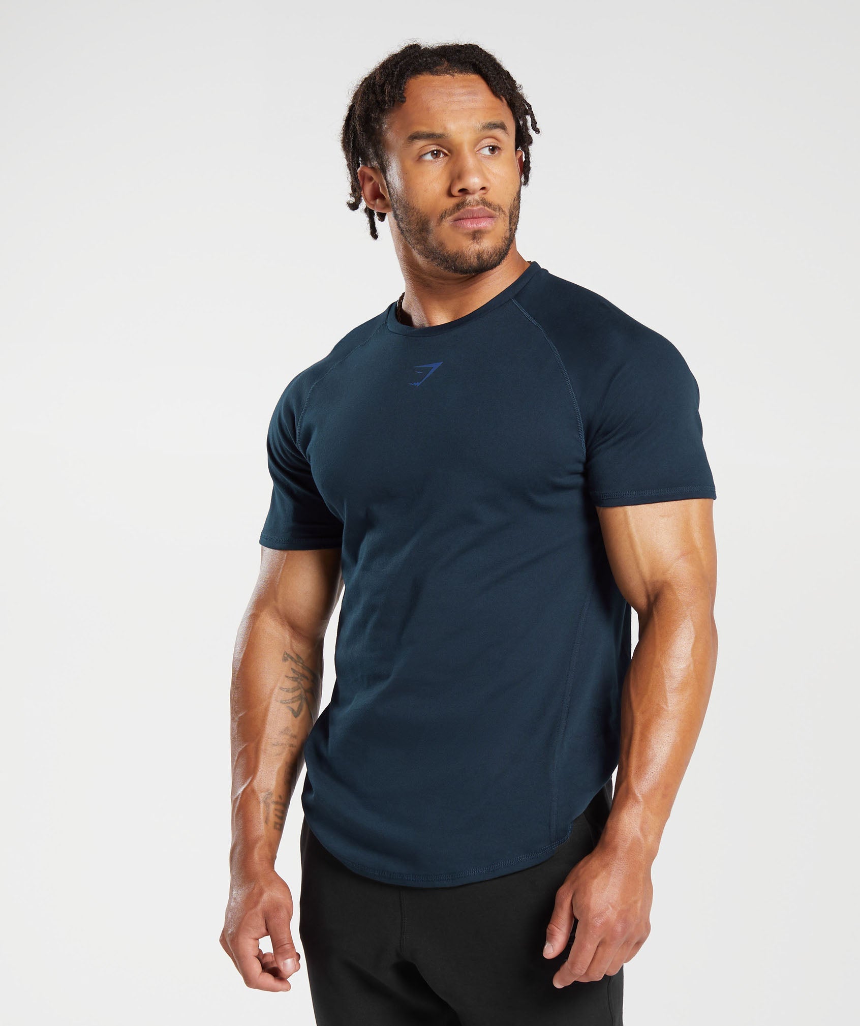 Gymshark Bold T-Shirt - Black/Seafoam Blue