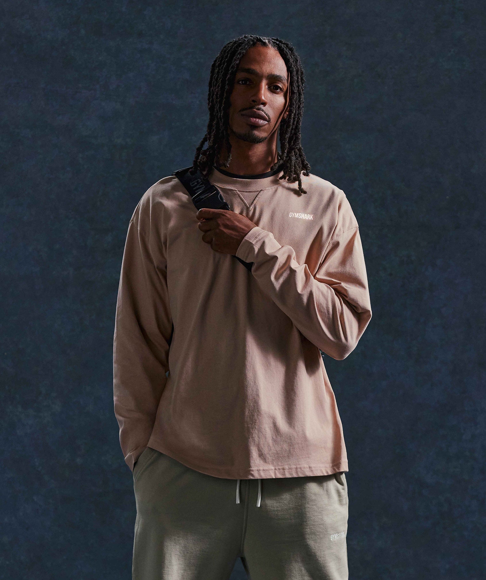 Rest Day Sweats Long Sleeve T-Shirt in Dusty Taupe - view 1