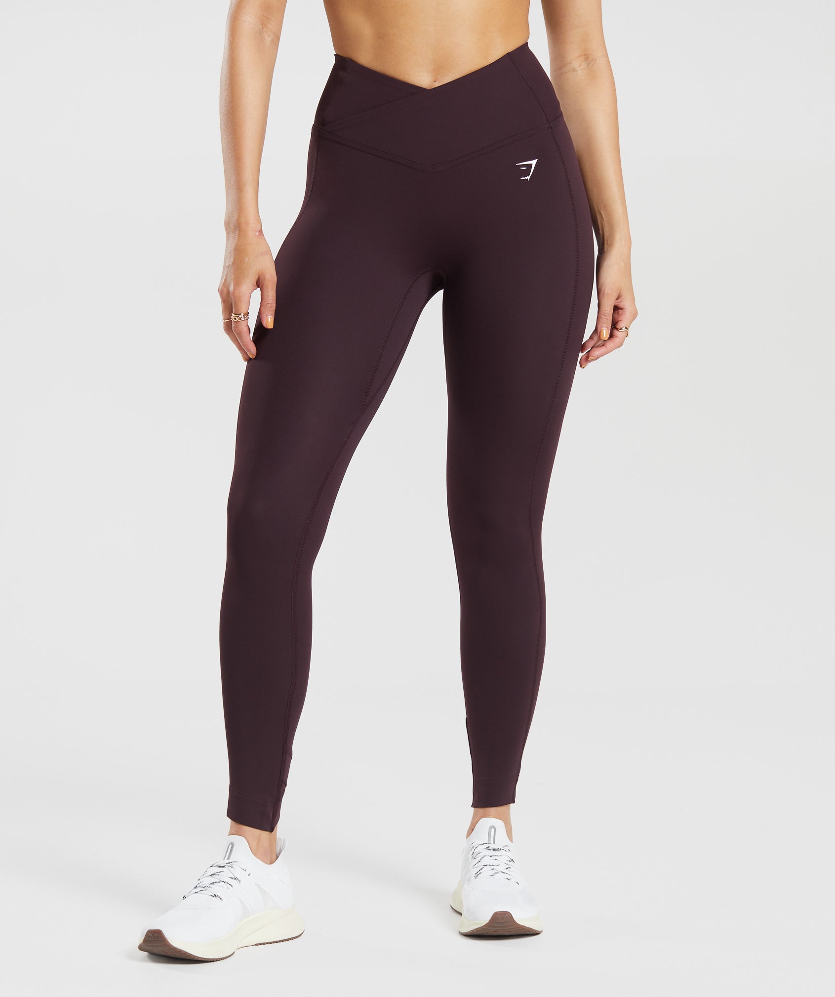 Lymphoma Survivor Crossover Waist Leggings with Pockets (Black