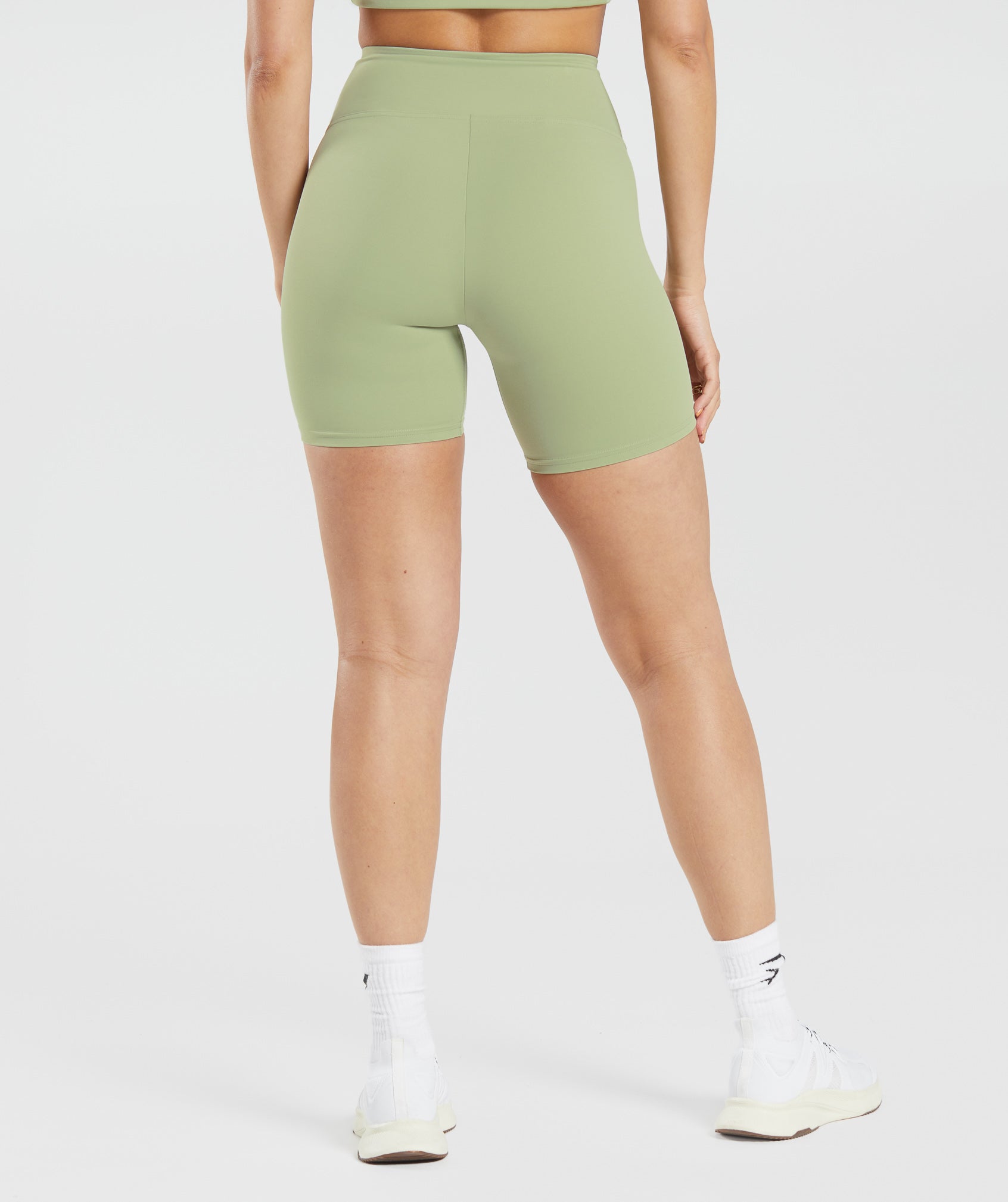 Crossover Shorts in Light Sage Green - view 2