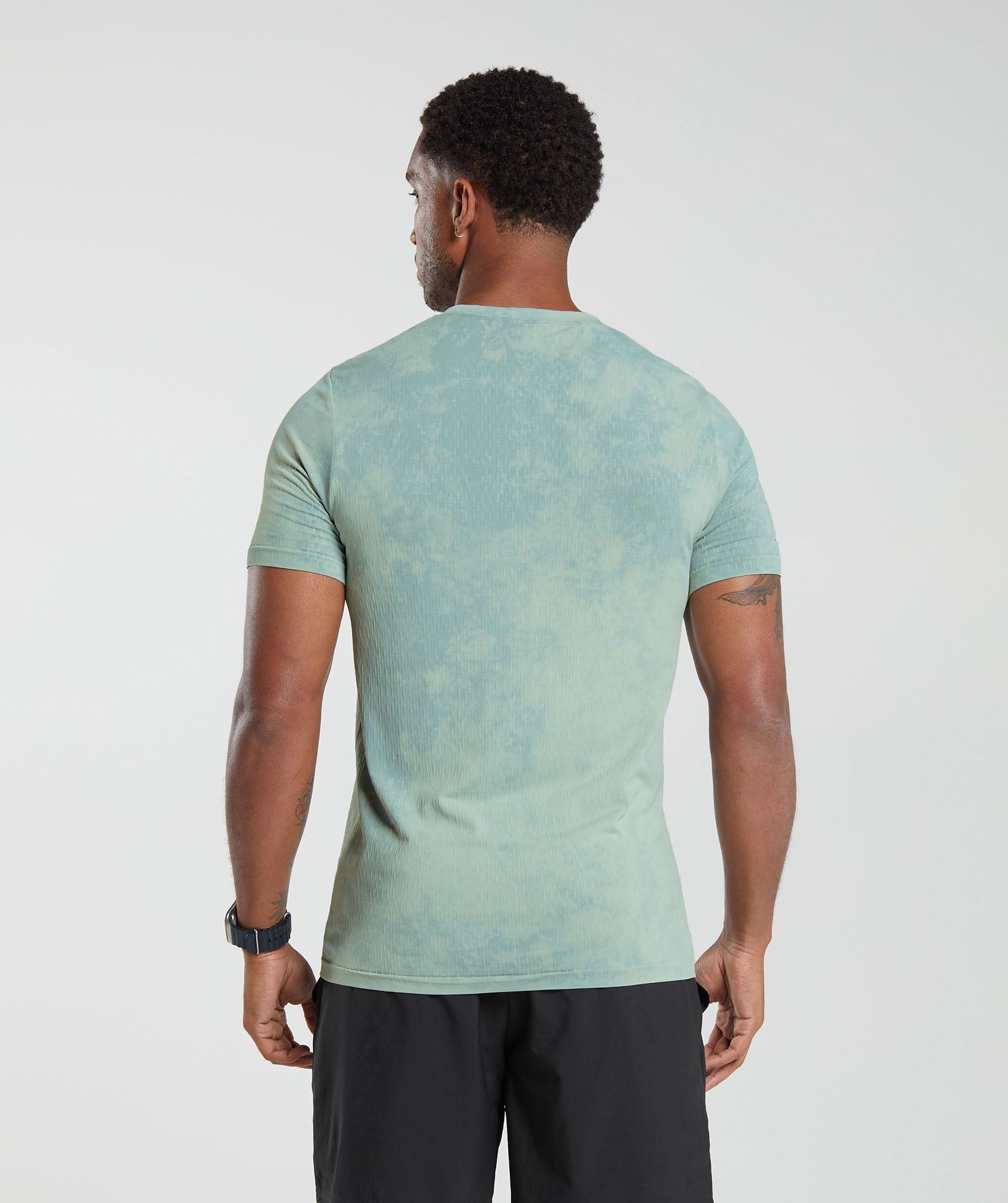 Washed Seamless T-Shirt in Blue - view 2