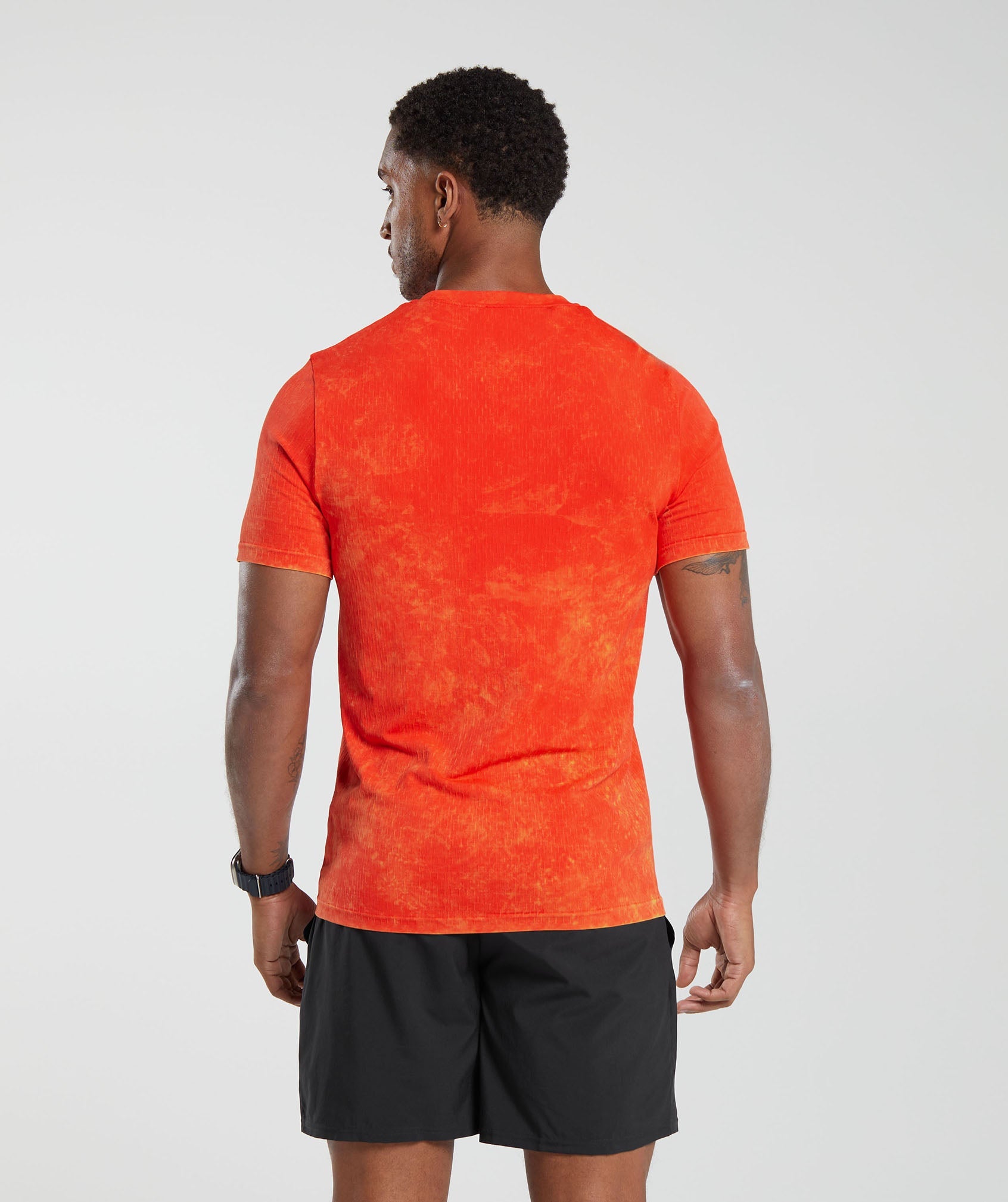 Washed Seamless T-Shirt in Orange - view 2