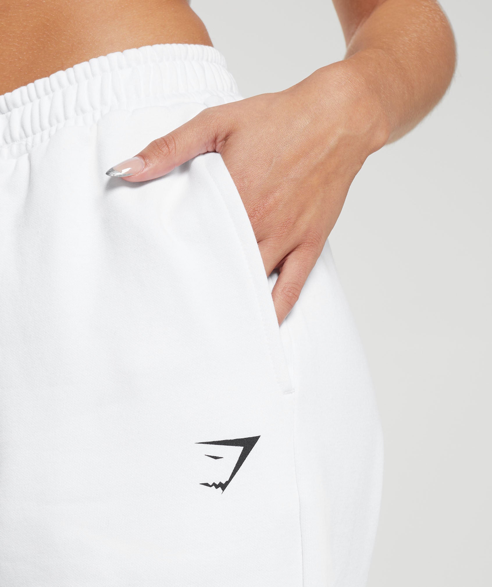 Cherub Graphic Joggers in White - view 6