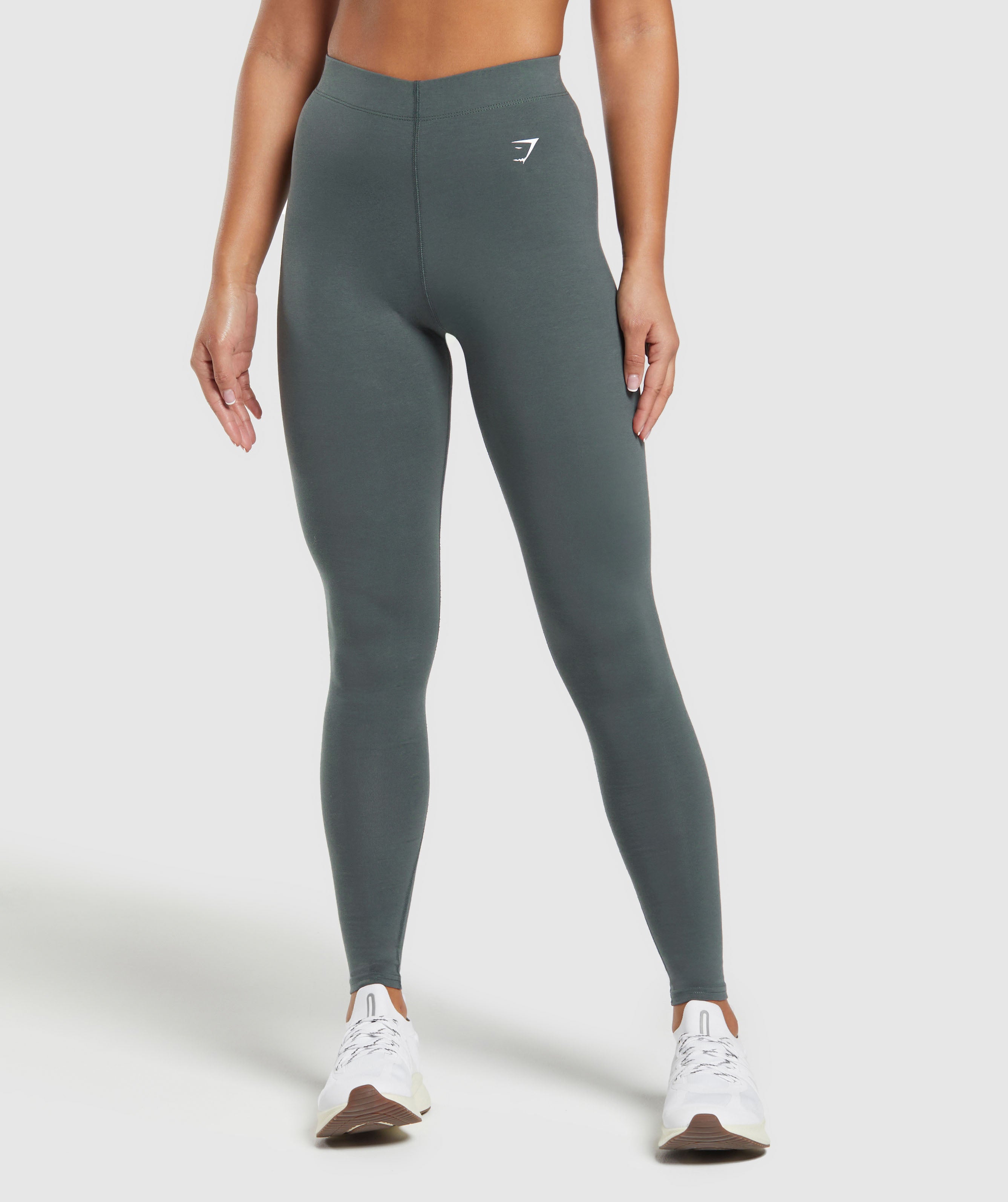 Cotton Leggings in Slate Teal - view 1