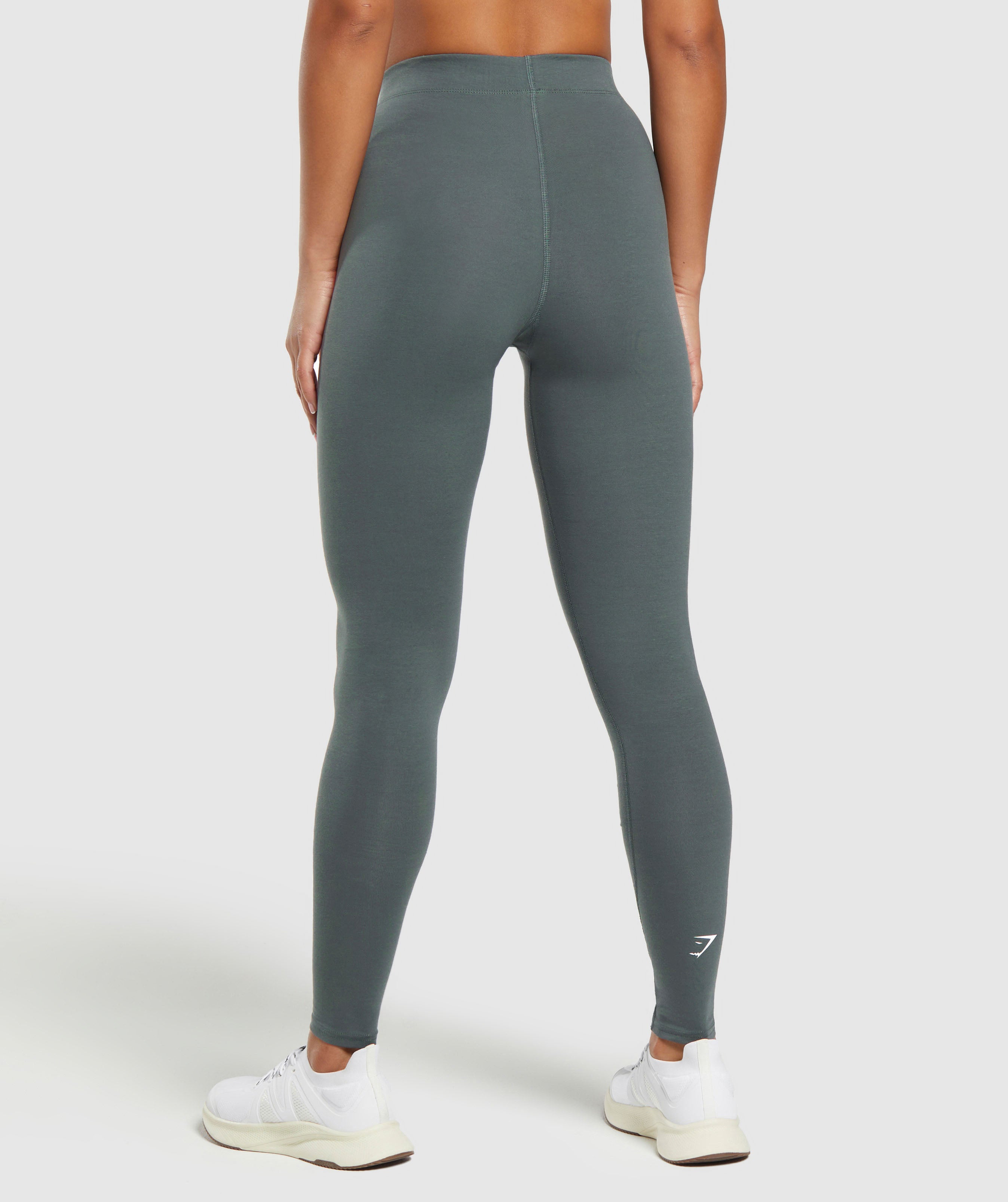 Cotton Leggings in Slate Teal - view 2