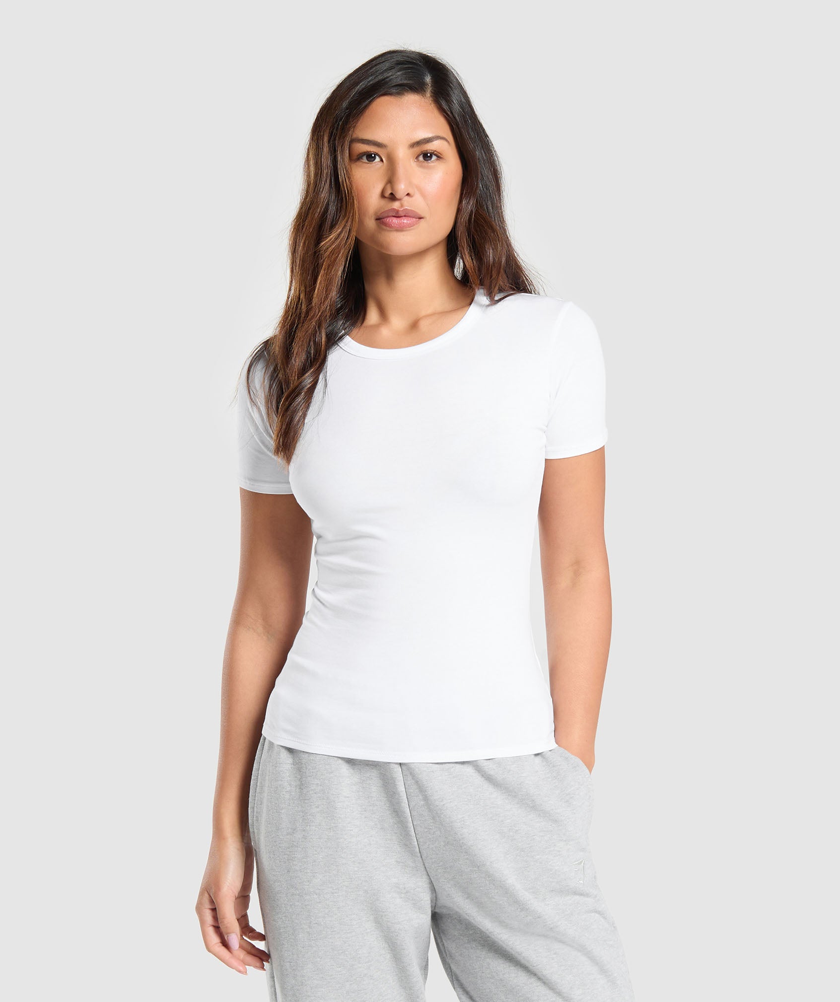 Cotton T-Shirt in White - view 1