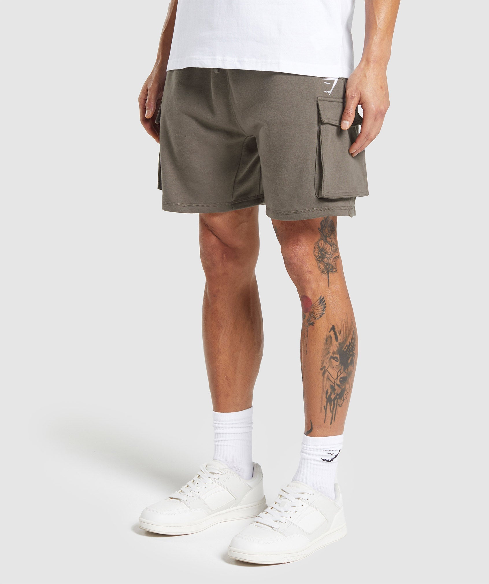 Gymshark Crest Cargo Shorts - Camo Brown | Gymshark