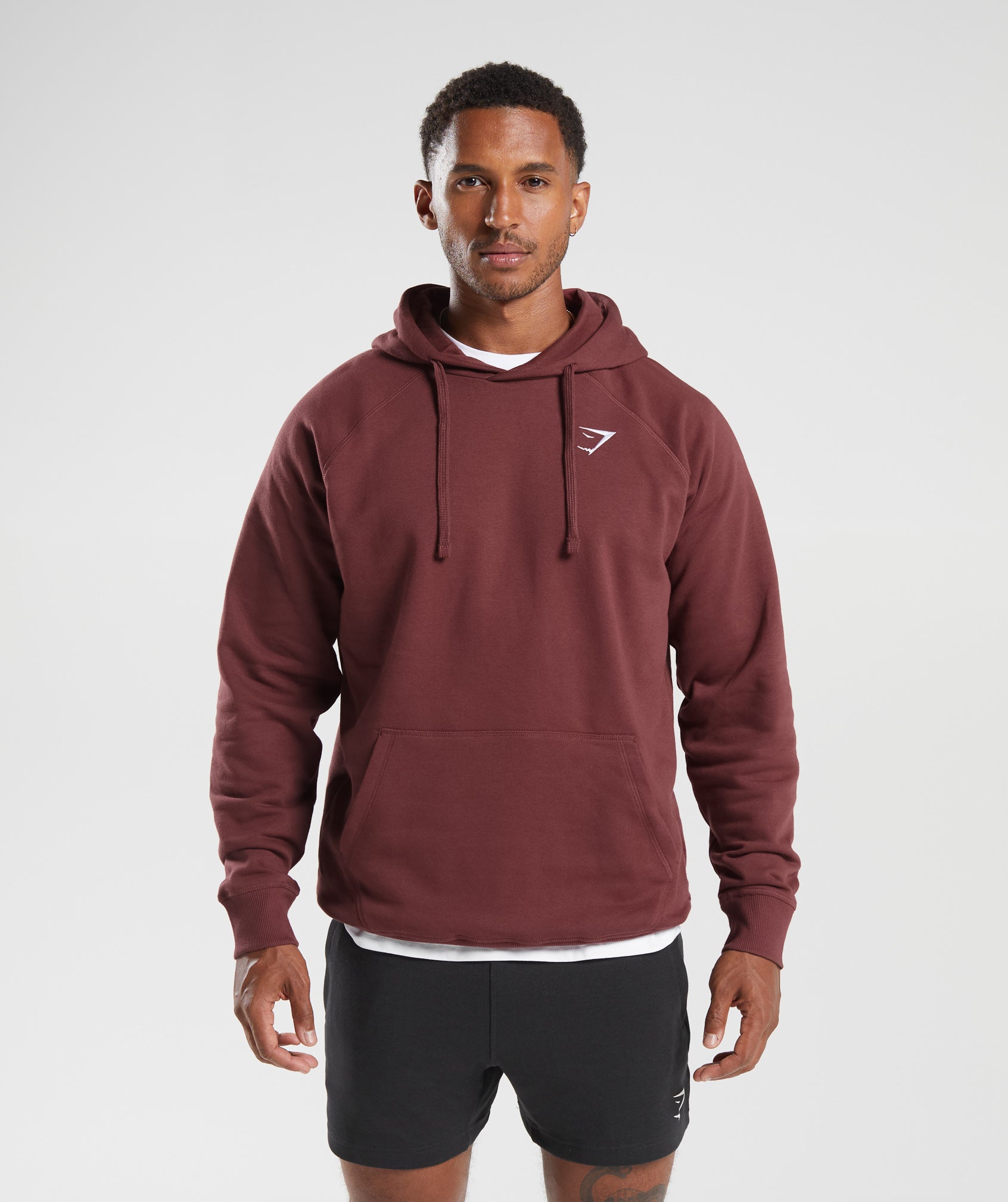 Crest Hoodie in Washed Burgundy - view 1