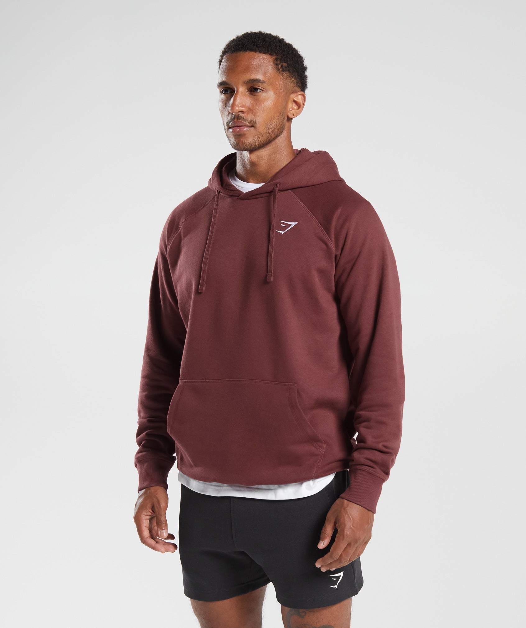 Crest Hoodie in Washed Burgundy - view 3
