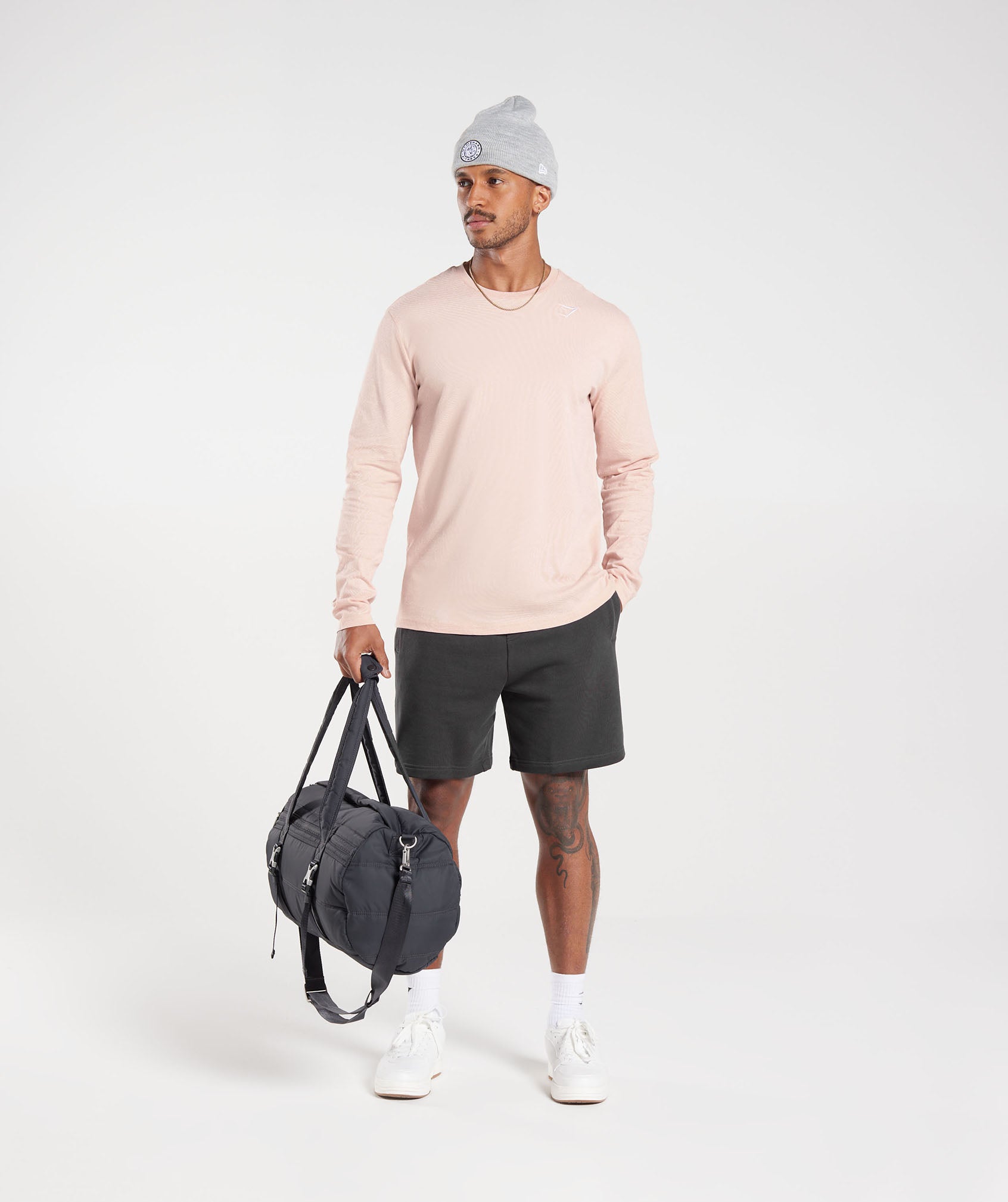 Crest Long Sleeve T-Shirt in Misty Pink - view 4